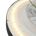 Steinhauer Loftlampe FLADY up / down IP20, sort dæmpbar