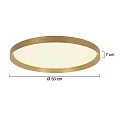 Steinhauer Loftlampe FLADY up / down IP20, guld dæmpbar