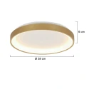 Steinhauer ceiling luminaire RINGLEDE IP20, gold dimmable