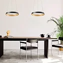 Steinhauer pendant luminaire RINGLUX IP20, black dimmable