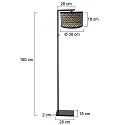 Steinhauer Standerlampe STANG E27 IP20, dæmpbar