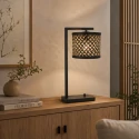 Steinhauer table lamp STANG 1 flame E27 IP20, black dimmable