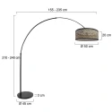 Steinhauer Standerlampe SPARKLED LIGHT E27 IP20, dæmpbar