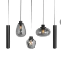 Steinhauer pendant luminaire REFLEXION 9 flames GU10 + E27 IP20, black dimmable