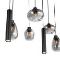 Steinhauer pendant luminaire REFLEXION 9 flames GU10 + E27 IP20, black dimmable