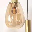 Steinhauer Pendel REFLEXION 9-flammer GU10 + E27 IP20, messing dæmpbar