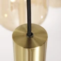 Steinhauer Pendel REFLEXION 9-flammer GU10 + E27 IP20, messing dæmpbar