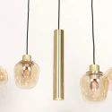 Steinhauer Pendel REFLEXION 9-flammer GU10 + E27 IP20, messing dæmpbar