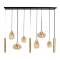 Steinhauer Pendel REFLEXION 9-flammer GU10 + E27 IP20, messing dæmpbar