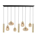 Steinhauer Pendel REFLEXION 9-flammer GU10 + E27 IP20, messing dæmpbar