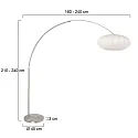 Steinhauer Standerlampe SPARKLED LIGHT E27 IP20, dæmpbar