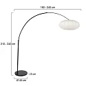 Steinhauer Standerlampe SPARKLED LIGHT E27 IP20, dæmpbar