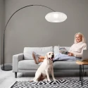 Steinhauer arc luminaire LUMA NOLA 1 flame E27 IP20, black dimmable