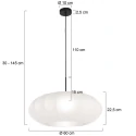 Steinhauer pendant luminaire LUMA NOLA 1 flame E27 IP20, black dimmable