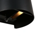 Steinhauer Udendørs wall luminaire LOGAN med sensor IP54, sort dæmpbar