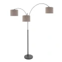 Steinhauer floor lamp SPARKLED LIGHT 3 flames E27 IP20, black dimmable