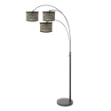 Steinhauer Standerlampe SPARKLED LIGHT 3-flammer E27 IP20, sort dæmpbar