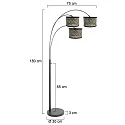 Steinhauer Standerlampe SPARKLED LIGHT E27 IP20, dæmpbar