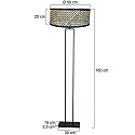Steinhauer Standerlampe STANG E27 IP20, dæmpbar