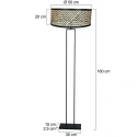 Steinhauer floor lamp STANG 1 flame E27 IP20, black dimmable