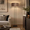 Steinhauer floor lamp STANG 1 flame E27 IP20, black dimmable