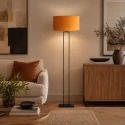 Steinhauer floor lamp STANG 1 flame E27 IP20, black dimmable