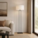 Steinhauer floor lamp STANG 1 flame E27 IP20, black dimmable