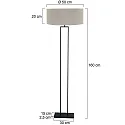 Steinhauer floor lamp STANG E27 IP20, dimmable