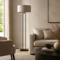 Steinhauer floor lamp STANG 1 flame E27 IP20, black dimmable