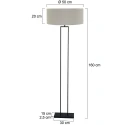 Steinhauer floor lamp STANG 1 flame E27 IP20, black dimmable