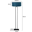 Steinhauer floor lamp STANG E27 IP20, dimmable