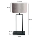 Steinhauer table lamp STANG 1 flame E27 IP20, black dimmable