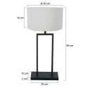 Steinhauer table lamp STANG E27 IP20, dimmable