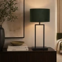 Steinhauer table lamp STANG 1 flame E27 IP20, black dimmable