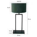 Steinhauer table lamp STANG 1 flame E27 IP20, black dimmable