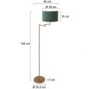 Mexlite Standerlampe BELLA 1-flamme E27 IP20, bronze dæmpbar