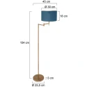 Mexlite Standerlampe BELLA 1-flamme E27 IP20, bronze dæmpbar
