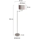 Mexlite floor lamp BELLA 1 flame E27 IP20, steel dimmable