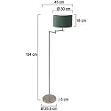 Mexlite Standerlampe BELLA E27 IP20, dæmpbar