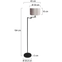 Mexlite Standerlampe BELLA 1-flamme E27 IP20, sort dæmpbar