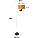 Mexlite floor lamp BELLA E27 IP20, dimmable