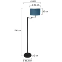 Mexlite Standerlampe BELLA 1-flamme E27 IP20, sort dæmpbar