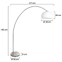 Mexlite Standerlampe SOLVA E27 IP20, dæmpbar
