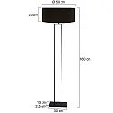 Steinhauer Standerlampe STANG E27 IP20, dæmpbar