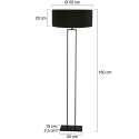 Steinhauer Standerlampe STANG E27 IP20, dæmpbar