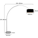 Steinhauer Standerlampe SPARKLED LIGHT E27 IP20, dæmpbar