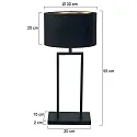 Steinhauer Bordlampe STANG E27 IP20, dæmpbar