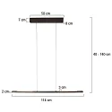 Steinhauer pendant luminaire BANDE IP20, dimmable