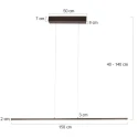 Steinhauer pendant luminaire BANDE 3 flames IP20, cocoa dimmable