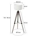 Mexlite Standerlampe TRIEK E27 IP20, dæmpbar
